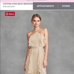 White by Vera Wang Champagne Bridesmaid Dress